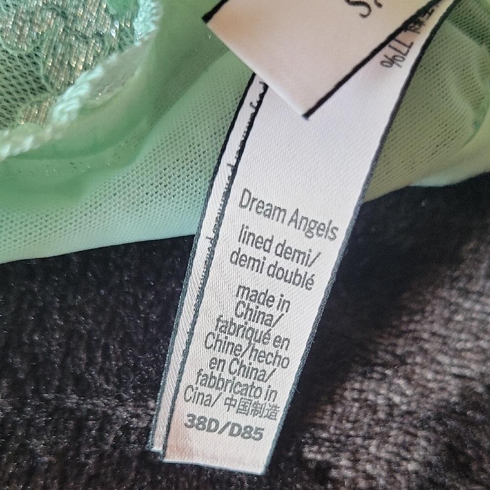 Elegant Lace Underwire Bra - Mint Green - Picture 5 of 5